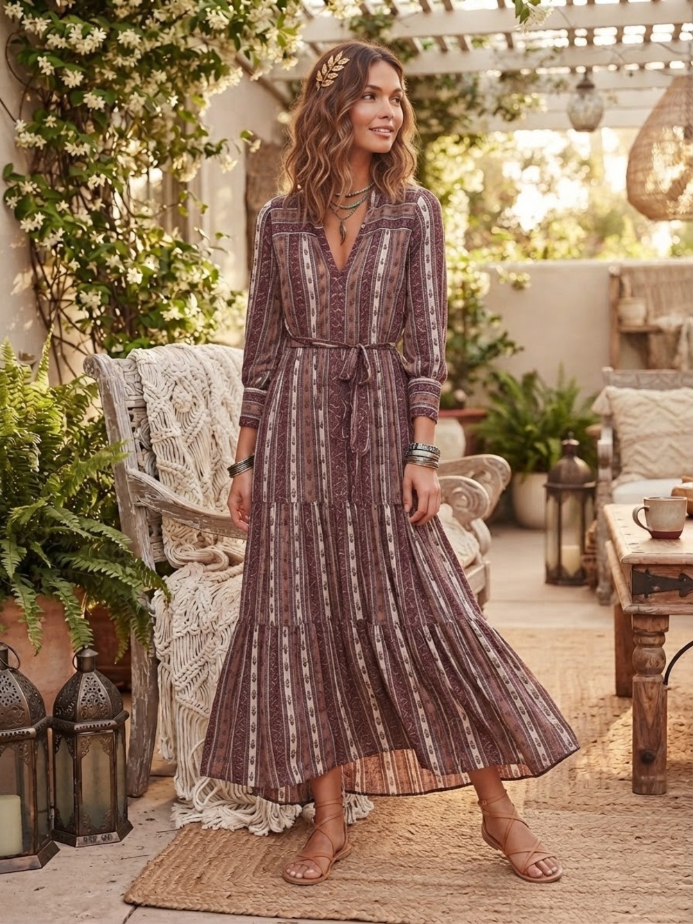 P16. Veronica Beard Tiered Maxi Dress